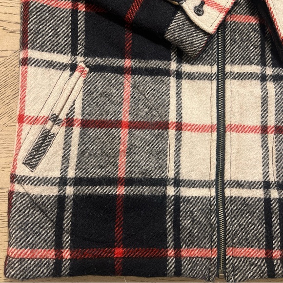 Women’s Ralph Lauren POLO Red Wool Plaid Quilted Field Jacket Sz S - Picture 3 of 8